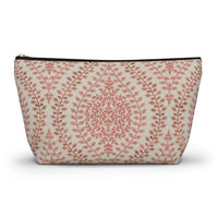 Mumbai Lace Accessory Pouch w T-bottom in Pink
